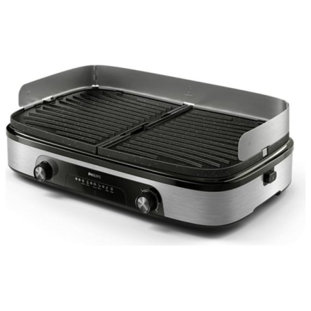 Philips HD6222/90 Table Grill, Black/Stainless Steel | Philips