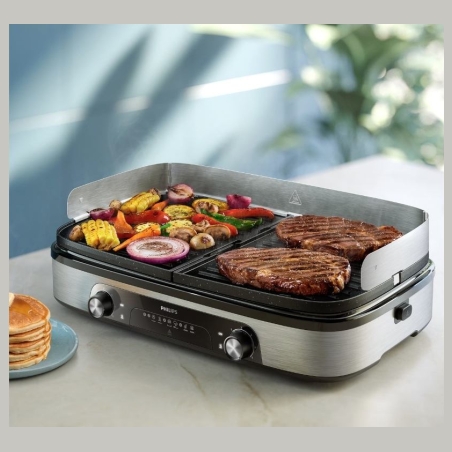 Philips HD6222/90 Table Grill, Black/Stainless Steel | Philips