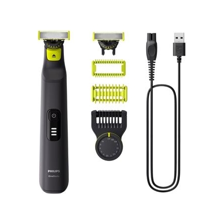 Philips Face and Body Shaver | QP6542/15 OneBlade Pro 360 | Operating time (max) 90 min | Wet & Dry | Lithium Ion | Black