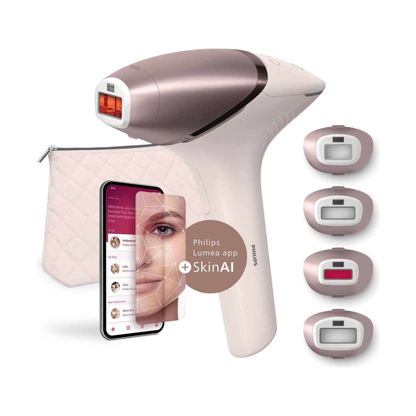 Philips IPL Hair Removal Device with SenseIQ | BRI977/00 Lumea 9900 Series | Bulb lifetime (flashes) 450.000 | Number of power l