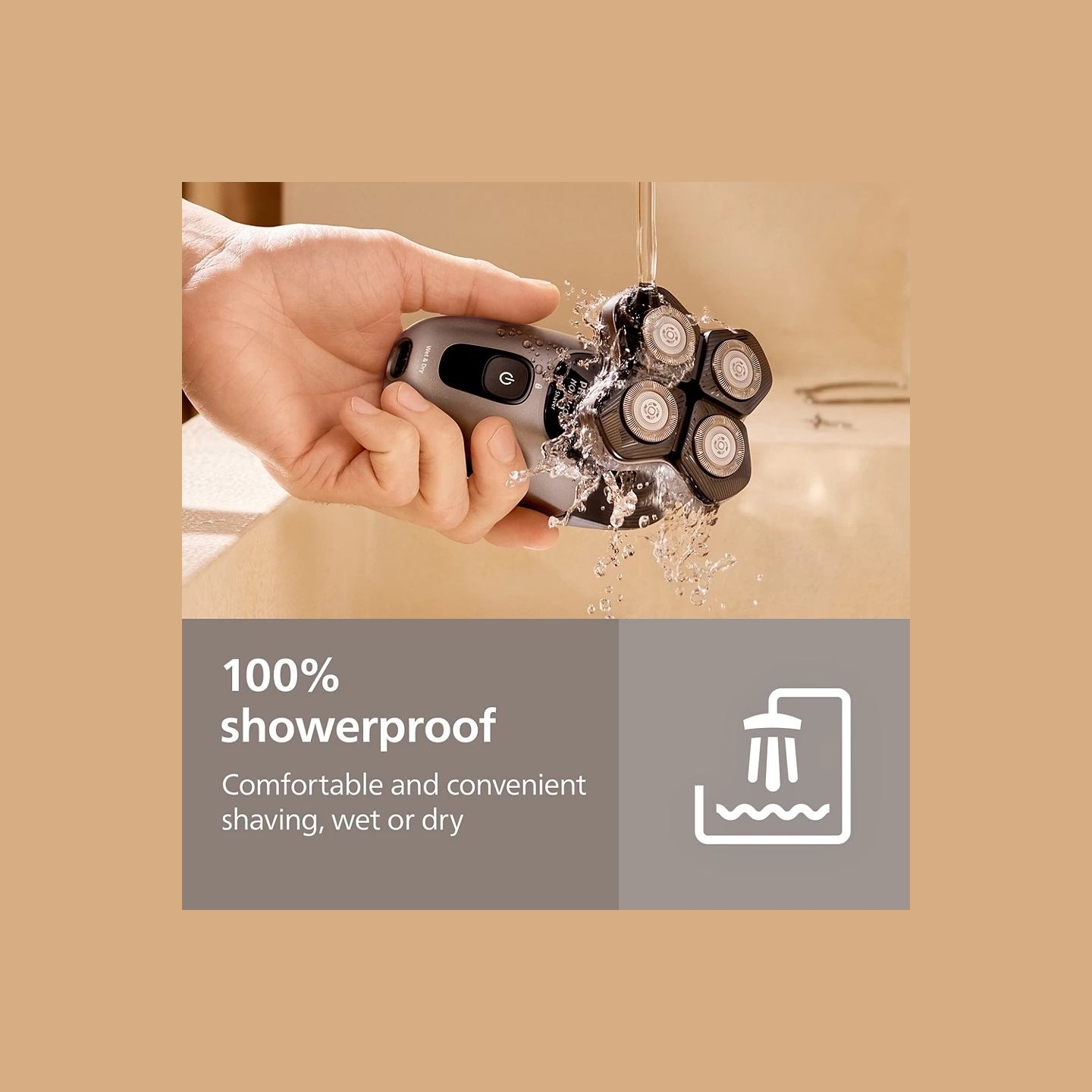 Philips Head Shaver | Pro 5000 Series HS5980/15 | Operating time (max) 60 min | Wet & Dry | Lithium | Deep Black