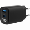 Gembird 2-port 30W USB fast charger, LCD | TA-UC-PDQC30LCD-BK-01