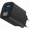 Gembird 2-port 30W USB fast charger, LCD | TA-UC-PDQC30LCD-BK-01