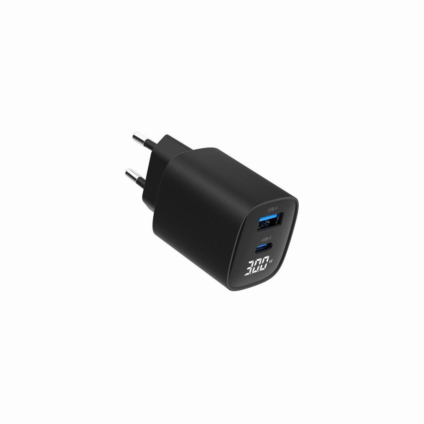 Gembird 2-port 30W USB fast charger, LCD | TA-UC-PDQC30LCD-BK-01