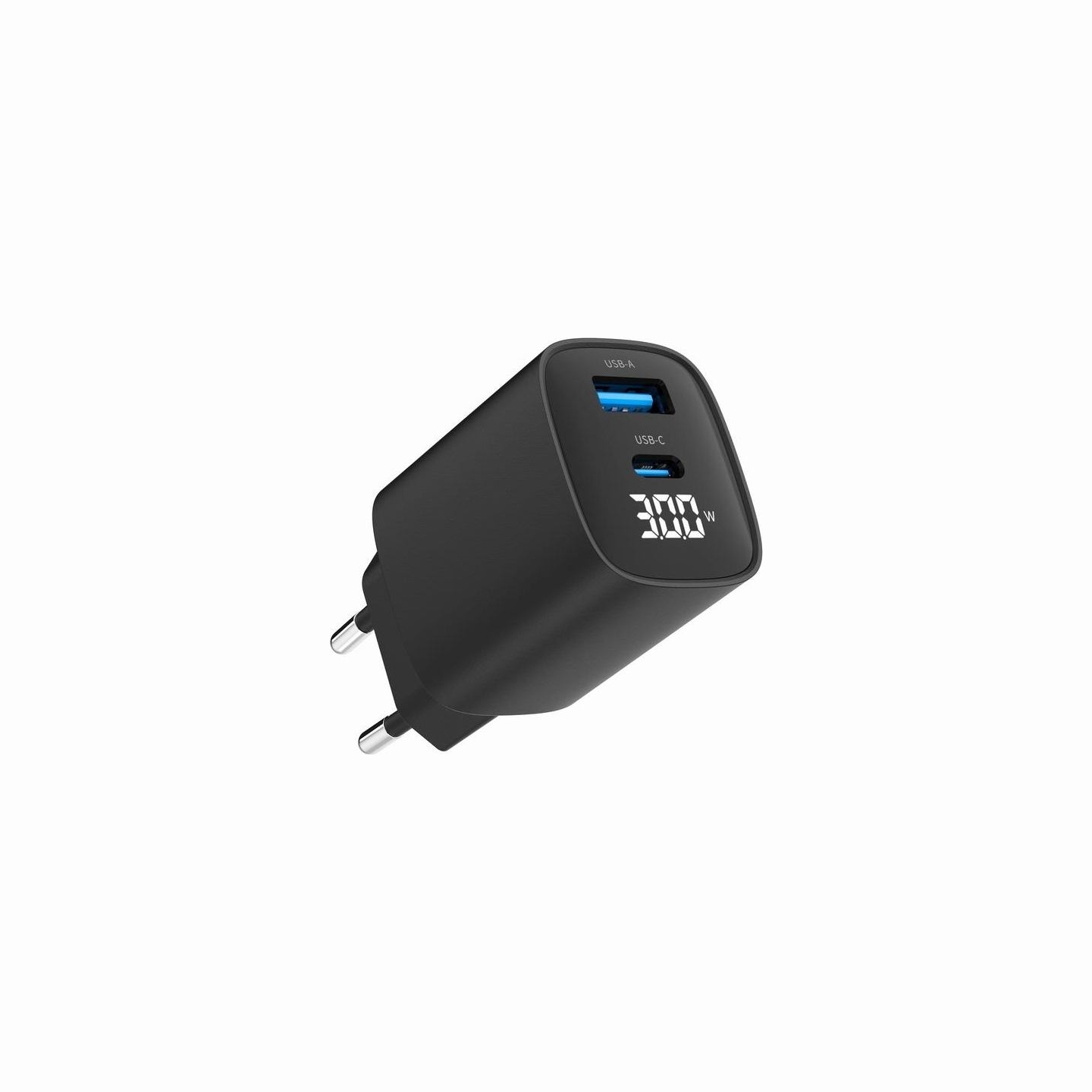 Gembird 2-port 30W USB fast charger, LCD | TA-UC-PDQC30LCD-BK-01