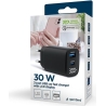Gembird 2-port 30W USB fast charger, LCD | TA-UC-PDQC30LCD-BK-01