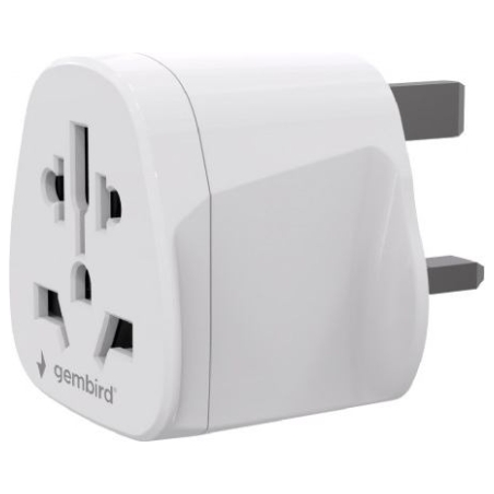 Gembird World to UK power adapter plug, 10 A | A-AC-UKMINTF