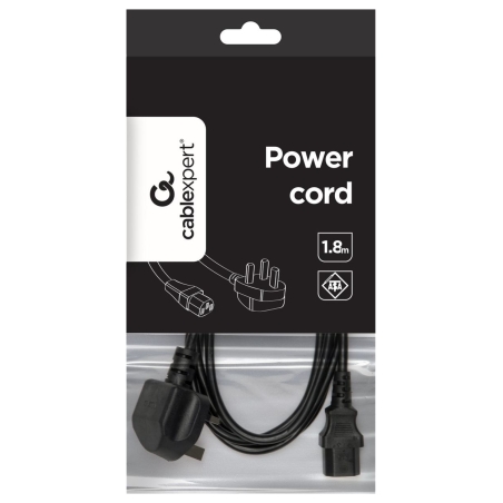 Gembird PC-187 UK power cord (C13), 5 A, 6 ft