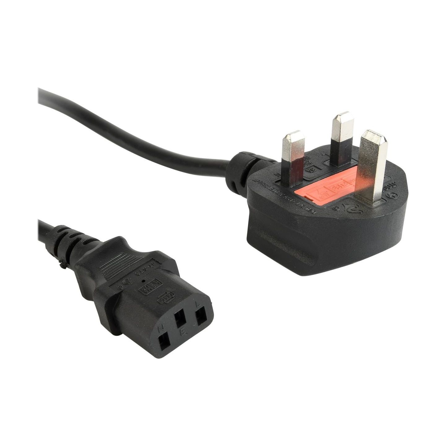 Gembird PC-187 UK power cord (C13), 5 A, 6 ft