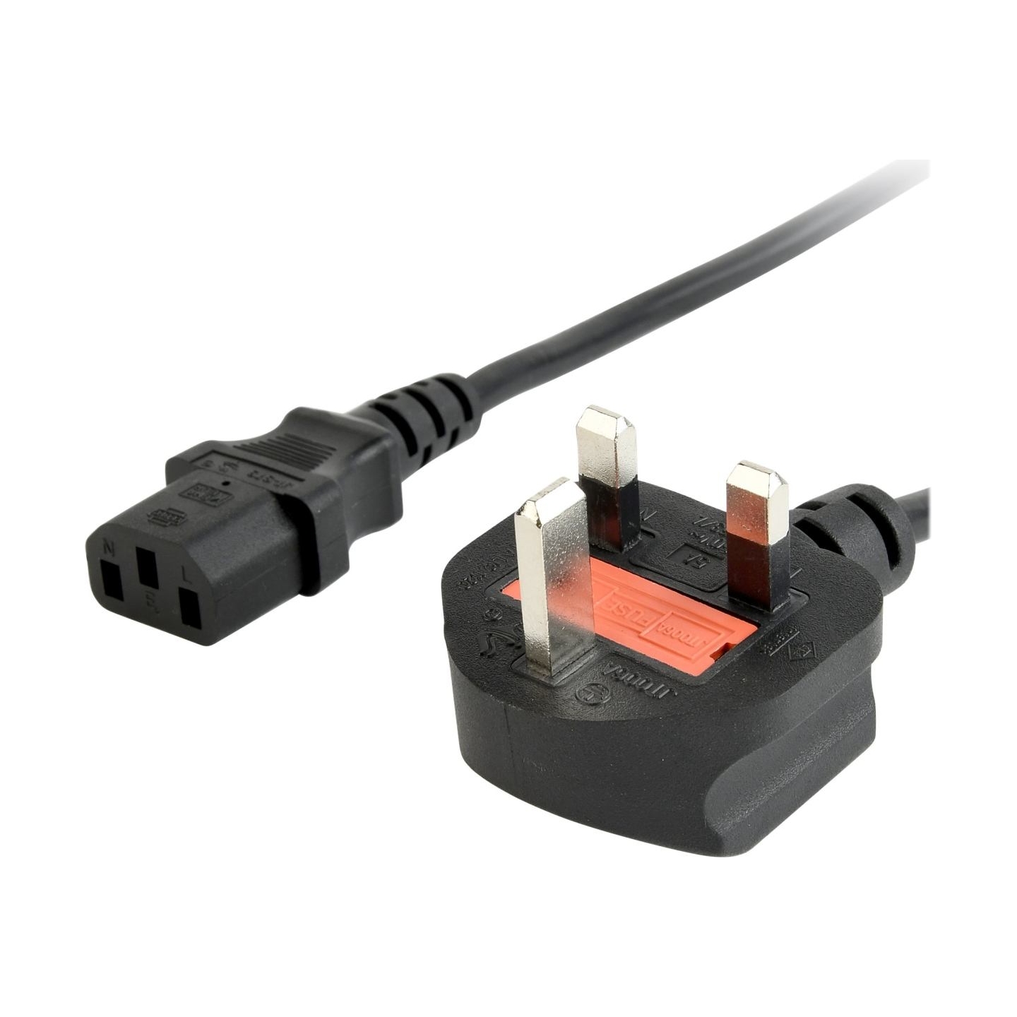 Gembird PC-187 UK power cord (C13), 5 A, 6 ft