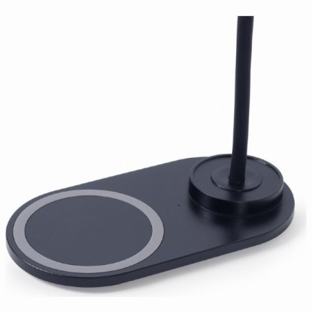 Gembird TA-WPC10-LED-01 Desk lamp with wireless charger, Black | Cold white, warm white, natural 2893-7072 K | Phone or tablet w