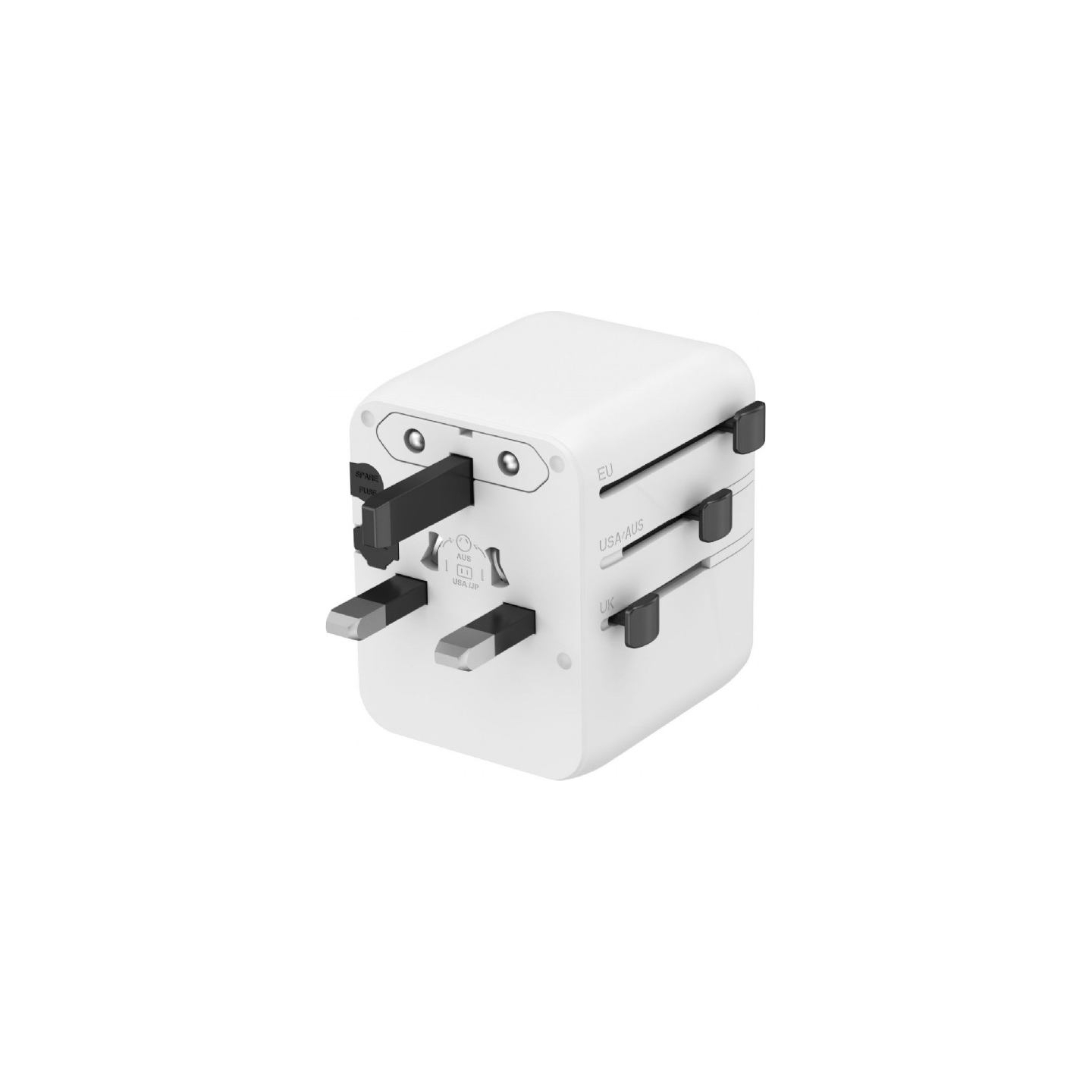 Gembird Universal travel power adapter | TPA-1A2C20-01-W | 20 W | Travel Adapter