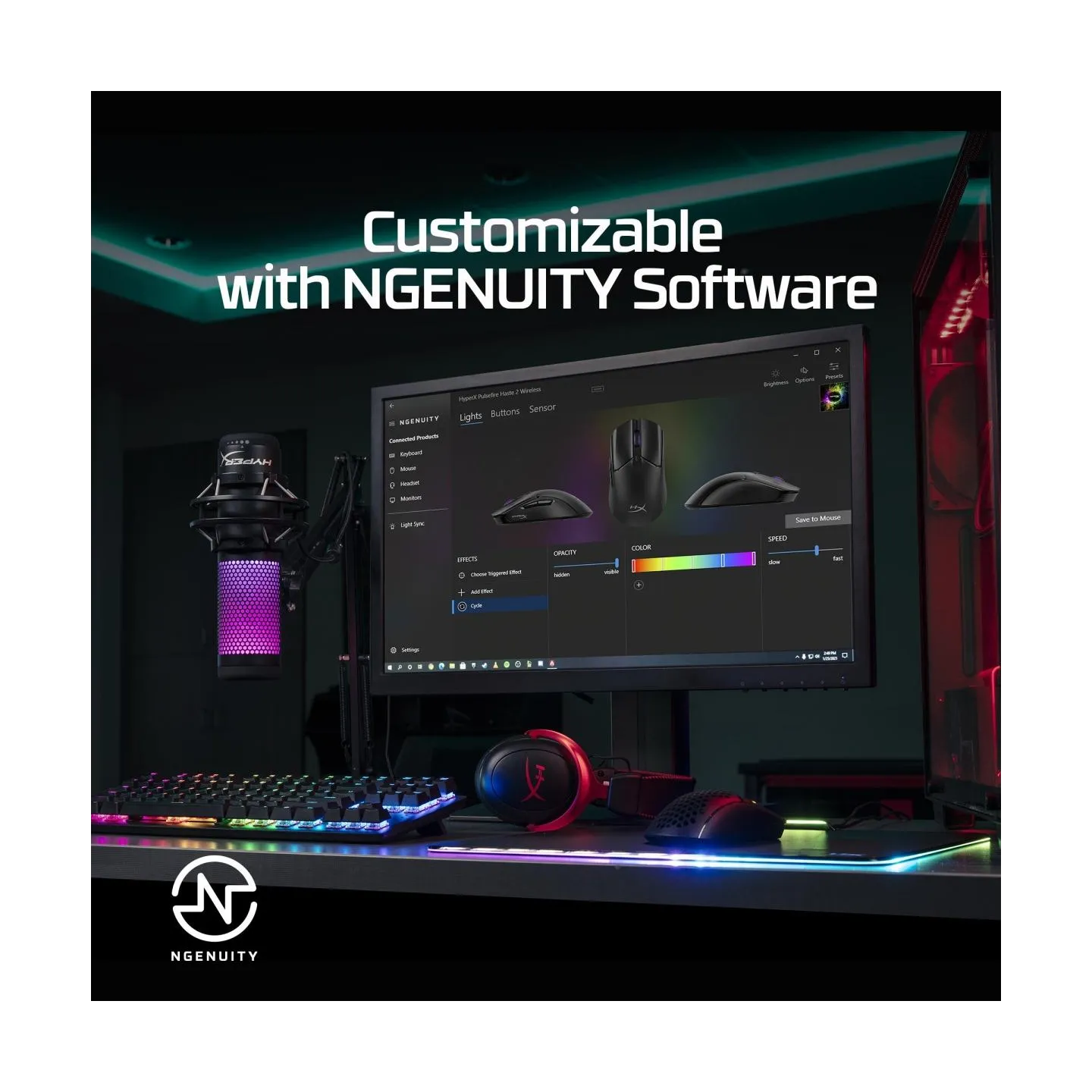 Hyperx Mouse 6N0B0AA / Pulsefire Haste 2 Black / 6N0B0AA