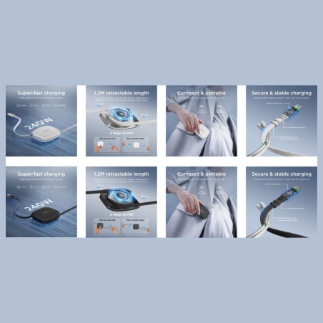 Lenovo 240W USB-C Retractable Cable | GX91V57058 | USB-C
