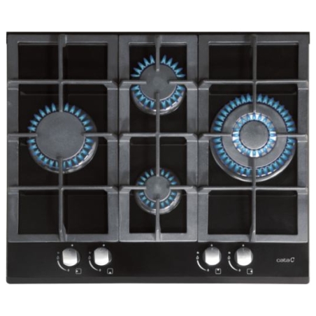 Cata | Hob | LCI 6031 B | Gas on glass | Number of burners/cooking zones 4 | Rotary knobs | Black