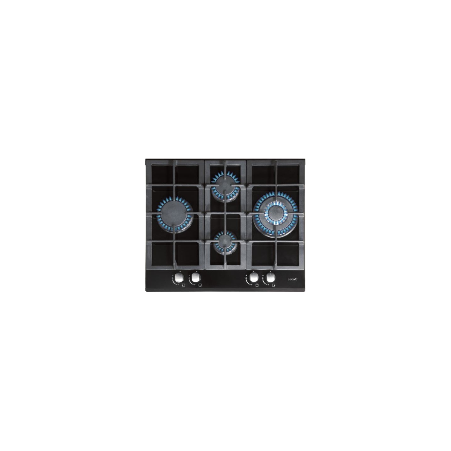 Cata | Hob | LCI 6031 B | Gas on glass | Number of burners/cooking zones 4 | Rotary knobs | Black
