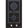 Cata | Hob | SCI 3002 BK | Gas on glass | Number of burners/cooking zones 2 | Rotary knobs | Black