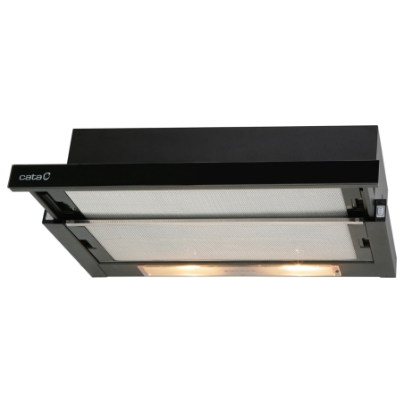 Cata | Hood | TF 2003 600 GBK | Telescopic | Energy efficiency class C | Width 60 cm | 390 m³/h | Mechanical control | LED | Bla