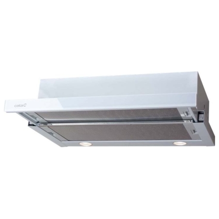 Cata | Hood | TF 2003 600 GWH | Telescopic | Energy efficiency class C | Width 60 cm | 390 m³/h | Mechanical control | LED | Whi