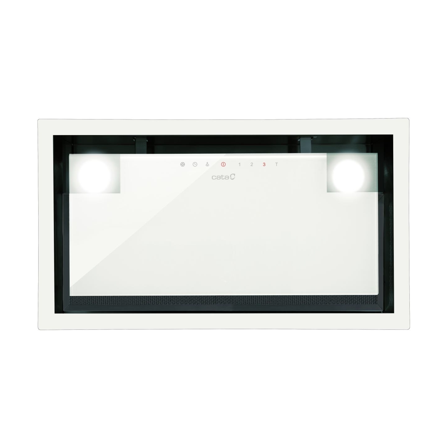 Cata | Hood | GC DUAL A 45 XGWH | Canopy | Energy efficiency class A | Width 45 cm | 820 m³/h | Touch control | LED | White glas
