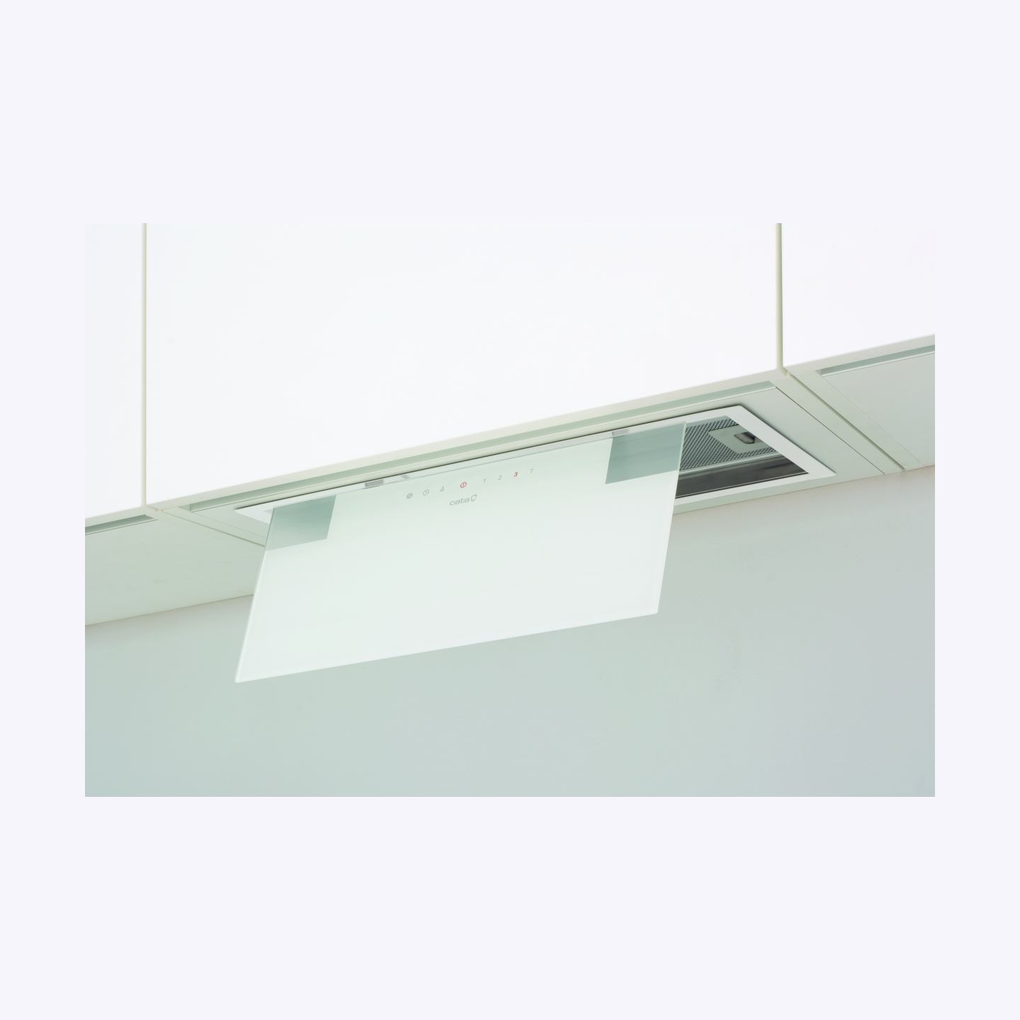 Cata | Hood | GC DUAL A 45 XGWH | Canopy | Energy efficiency class A | Width 45 cm | 820 m³/h | Touch control | LED | White glas