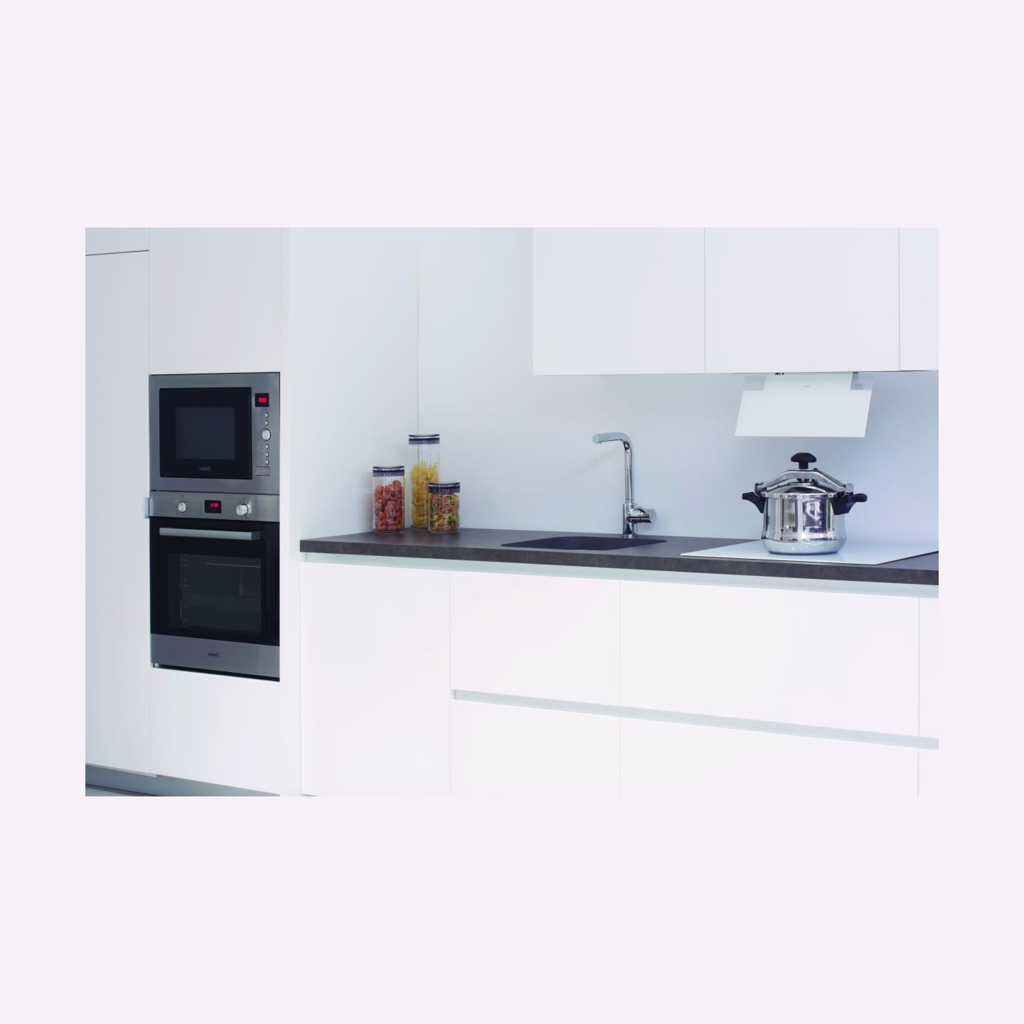 Cata | Hood | GC DUAL A 45 XGWH | Canopy | Energy efficiency class A | Width 45 cm | 820 m³/h | Touch control | LED | White glas