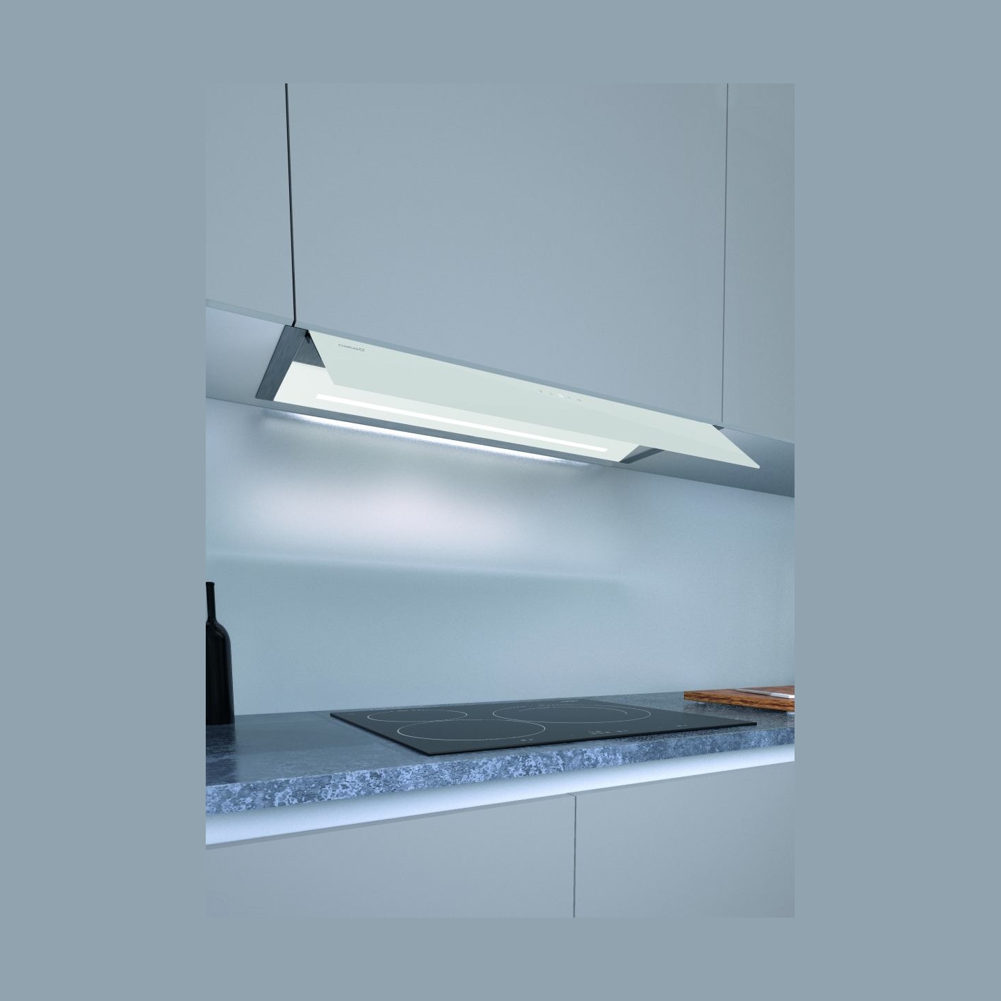 Cata | Hood | RENOVA PURE AIR MNV90 GWH | Canopy | Width 90 cm | Mechanical control | LED | Stainless steel