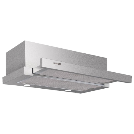 Cata Hood | EXTENDER 600 | Telescopic | Energy efficiency class C | Width 60 cm | 390 m³/h | Mechanical | ECOLED | Stainless Ste