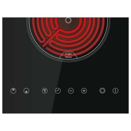 Cata Hob | TD 3002 BK | Vitroceramic | Number of burners/cooking zones 2 | Touch | Timer | Black