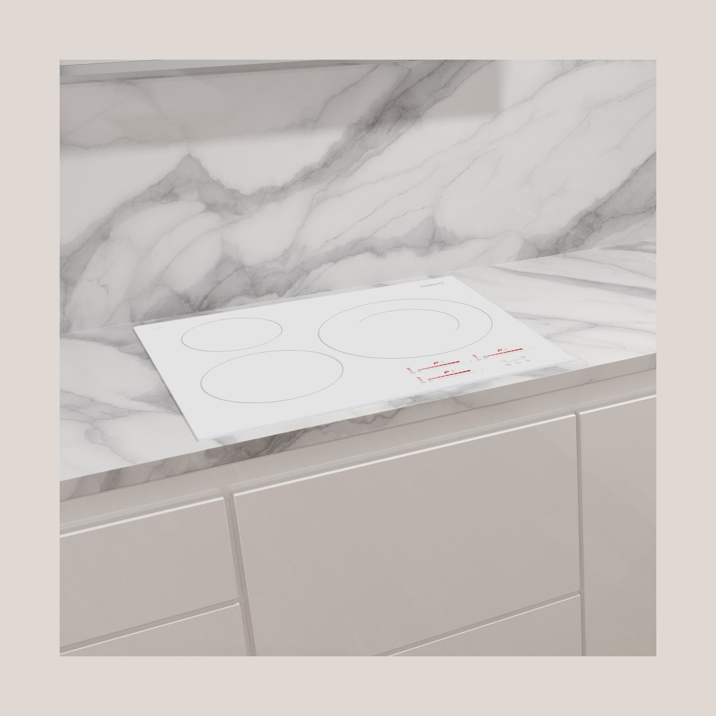 Cata Hob | INSB 6030 WH | Induction | Number of burners/cooking zones 3 | Slider touch | White