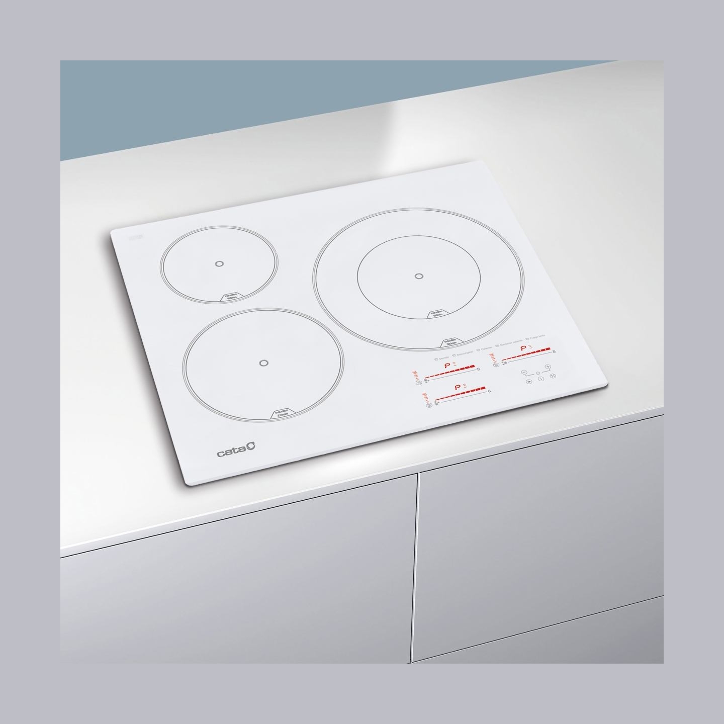 Cata Hob | INSB 6030 WH | Induction | Number of burners/cooking zones 3 | Slider touch | White