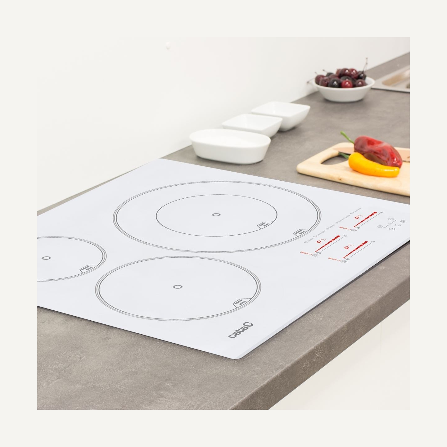 Cata Hob | INSB 6030 WH | Induction | Number of burners/cooking zones 3 | Slider touch | White