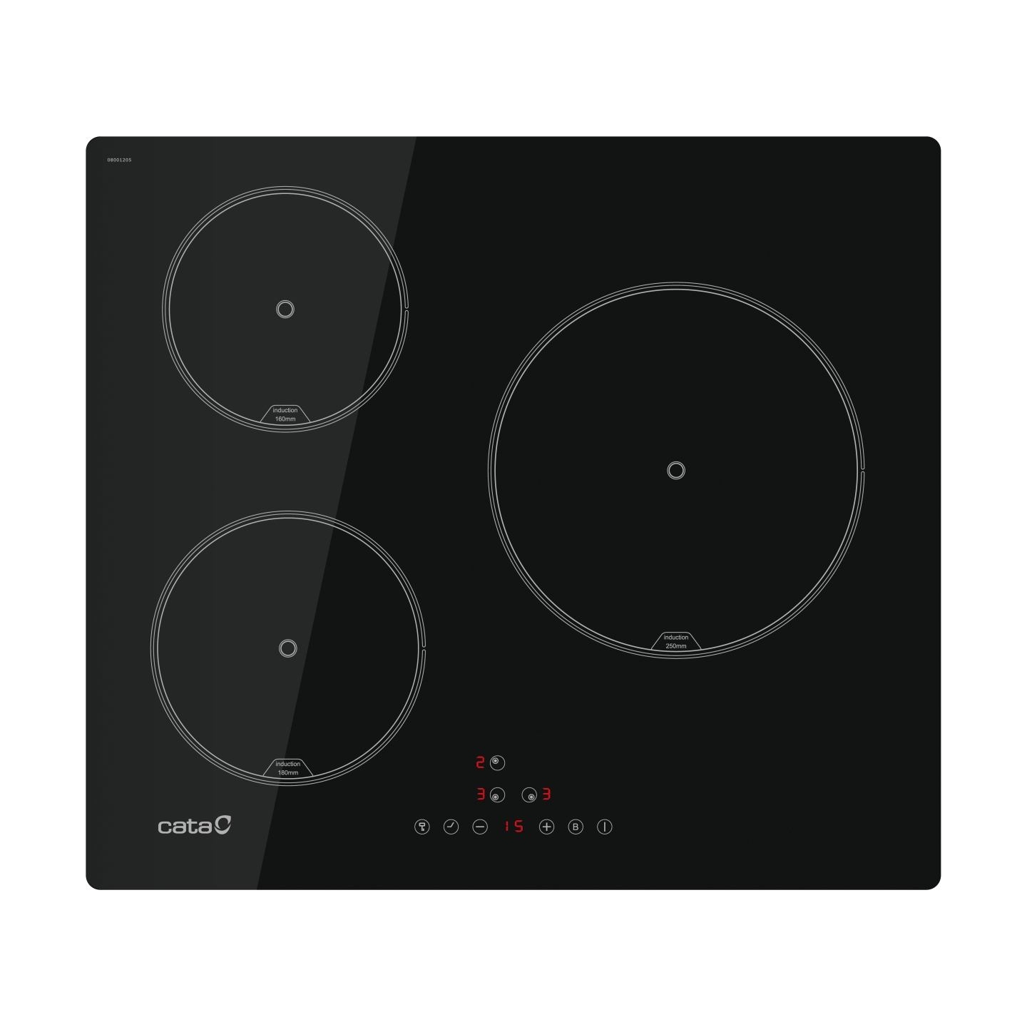 Cata Hob | IB 6403E2 BK | Induction | Number of burners/cooking zones 3 | Touch | Timer | Black