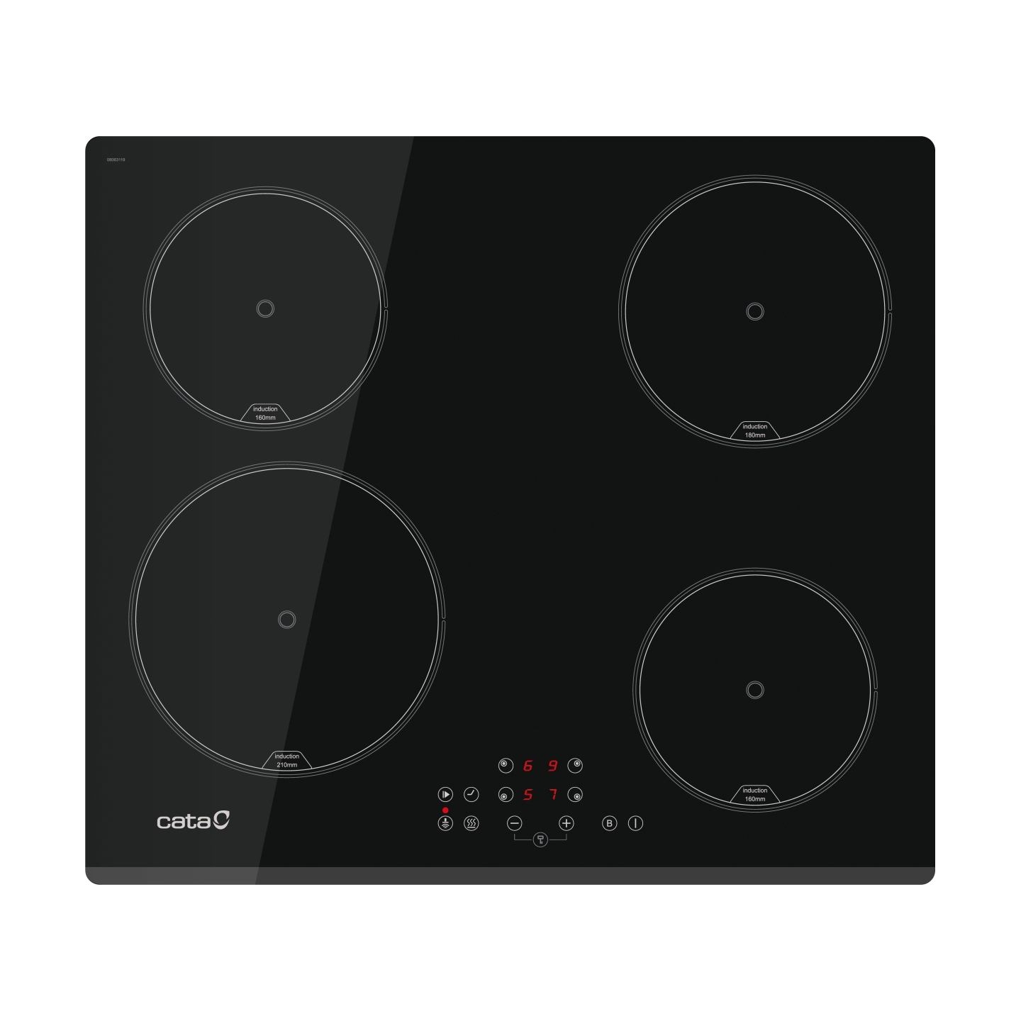 Cata Hob | IB 6324E2 BK | Induction | Number of burners/cooking zones 4 | Touch | Timer | Black