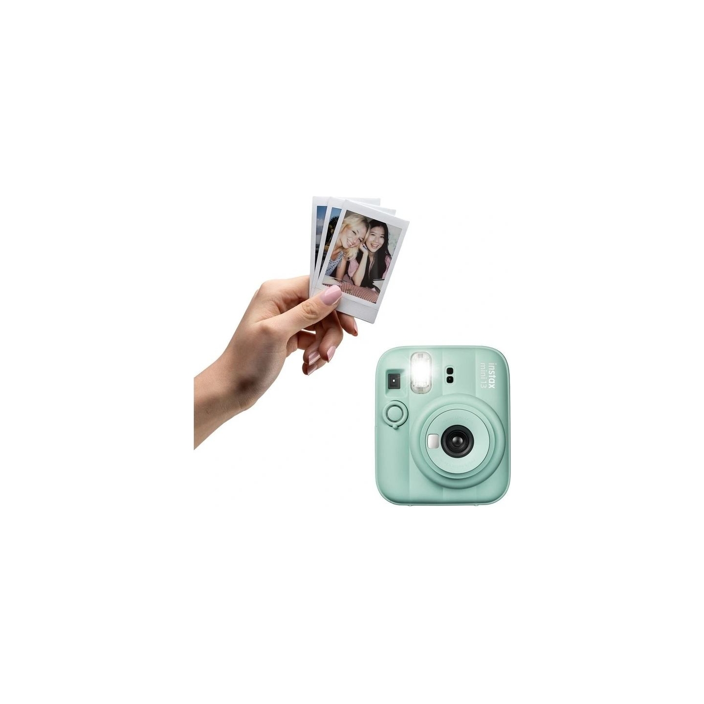 Fujifilm Instant Camera | Instax mini 13 + Instax Mini Glossy (10pl) | Green | 0.3m - ∞ | 800