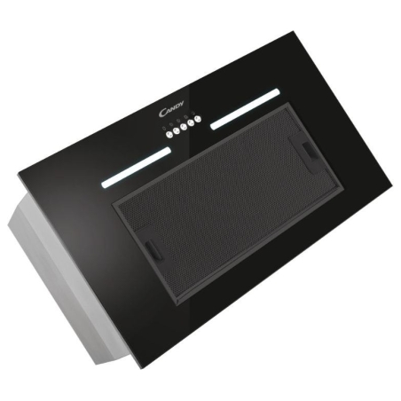 Candy | Hood | CPY5MBG | Canopy | Energy efficiency class C | Width 52 cm | 298 m³/h | Mechanical control | LED | Black Glass