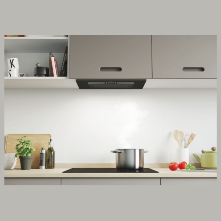 Candy | Hood | CPY5MBG | Canopy | Energy efficiency class C | Width 52 cm | 298 m³/h | Mechanical control | LED | Black Glass
