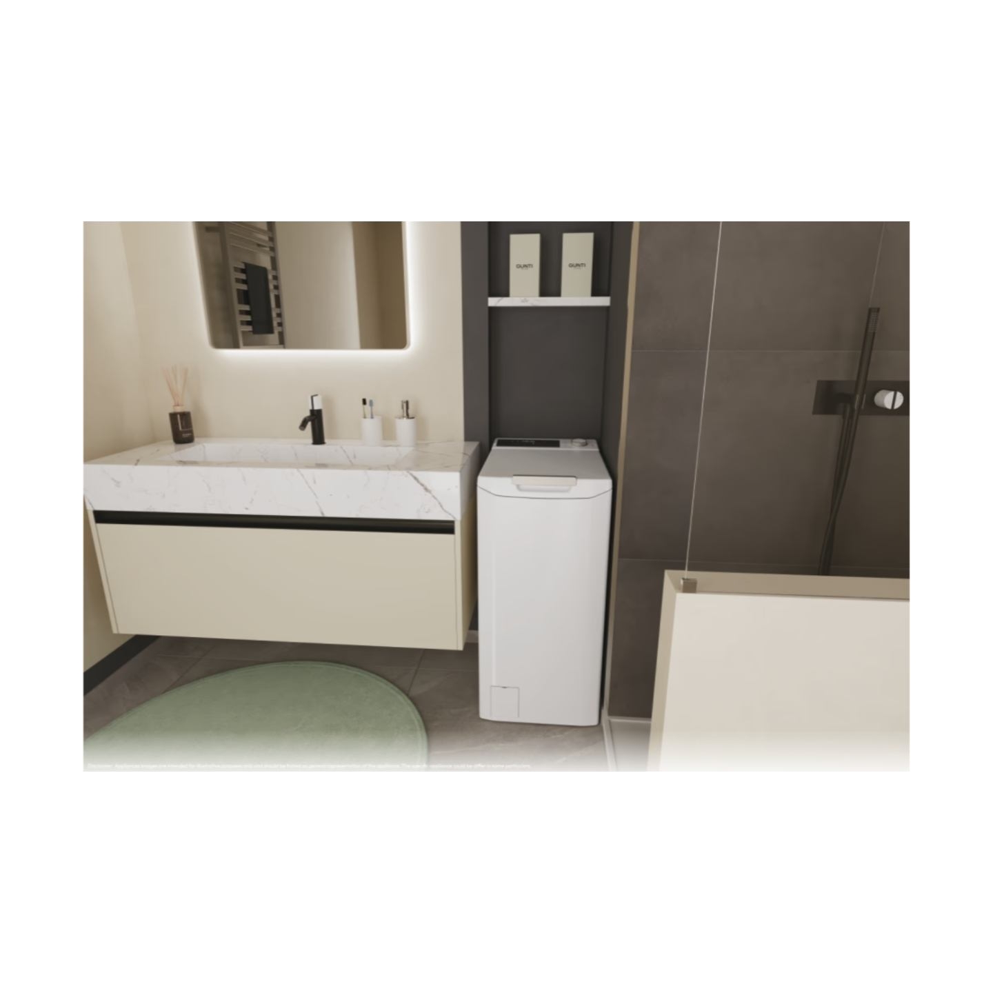 Candy | Washing Machine | TCA284TM5-S | Energy efficiency class A | Top loading | Washing capacity 8 kg | 1200 RPM | Depth 60 cm