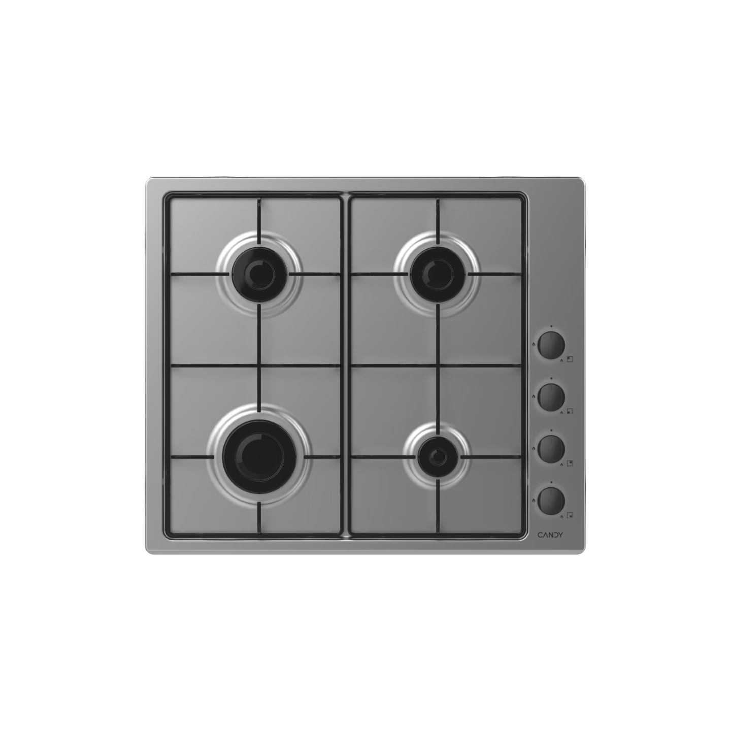 Candy Hob | Idea CHW6LBX/4U2 | Gas | Number of burners/cooking zones 4 | Knob | Stainless Steel