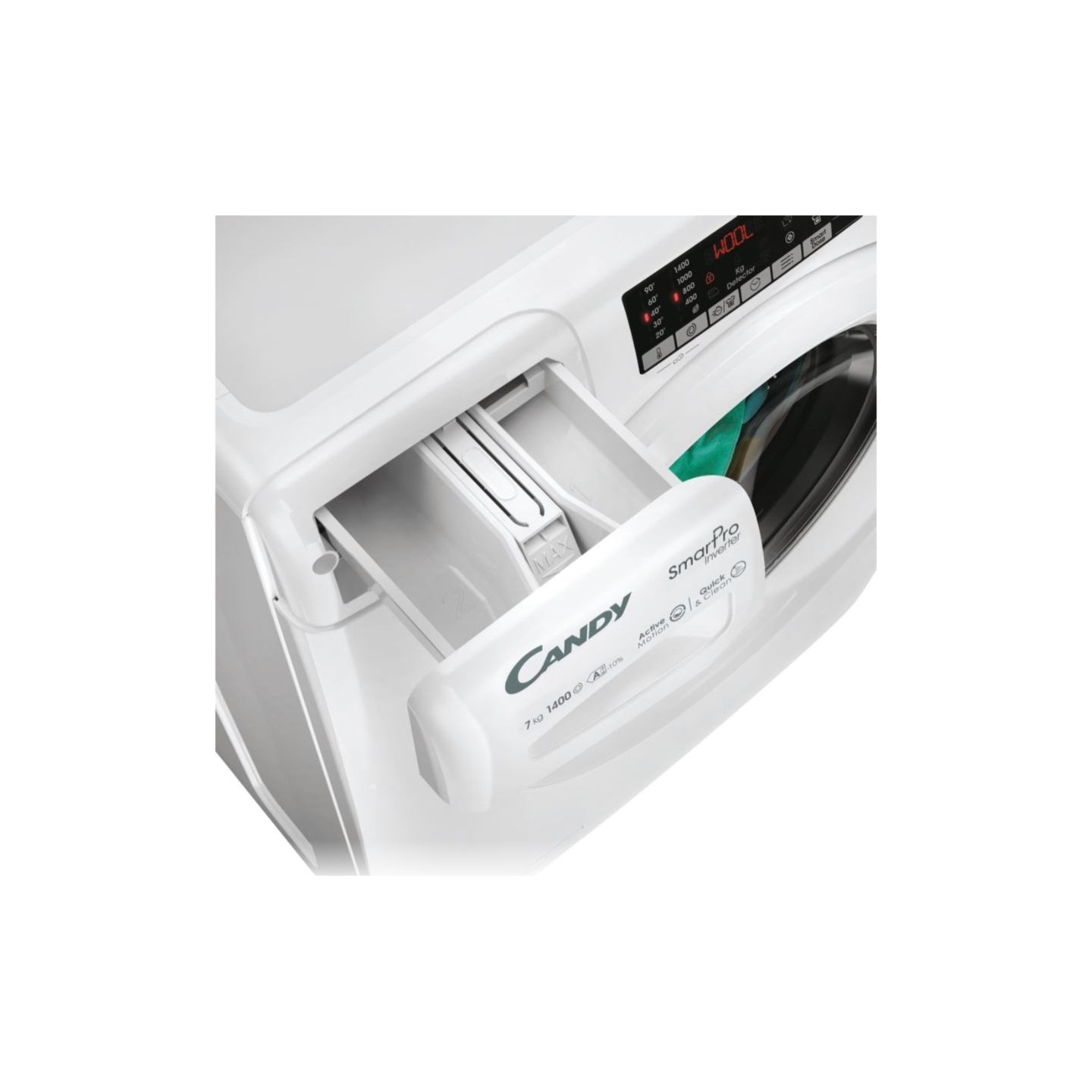 Candy | Washing Machine | CO 474TWM6/1-S | Energy efficiency class A | Front loading | Washing capacity 7 kg | 1400 RPM | Depth 