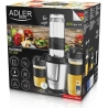 Adler | Blender | AD 4081 | Tabletop | 800 W | Jar material BPA Free Plastic | Jar capacity 0.4 + 0.57 L | Ice crushing | Black/