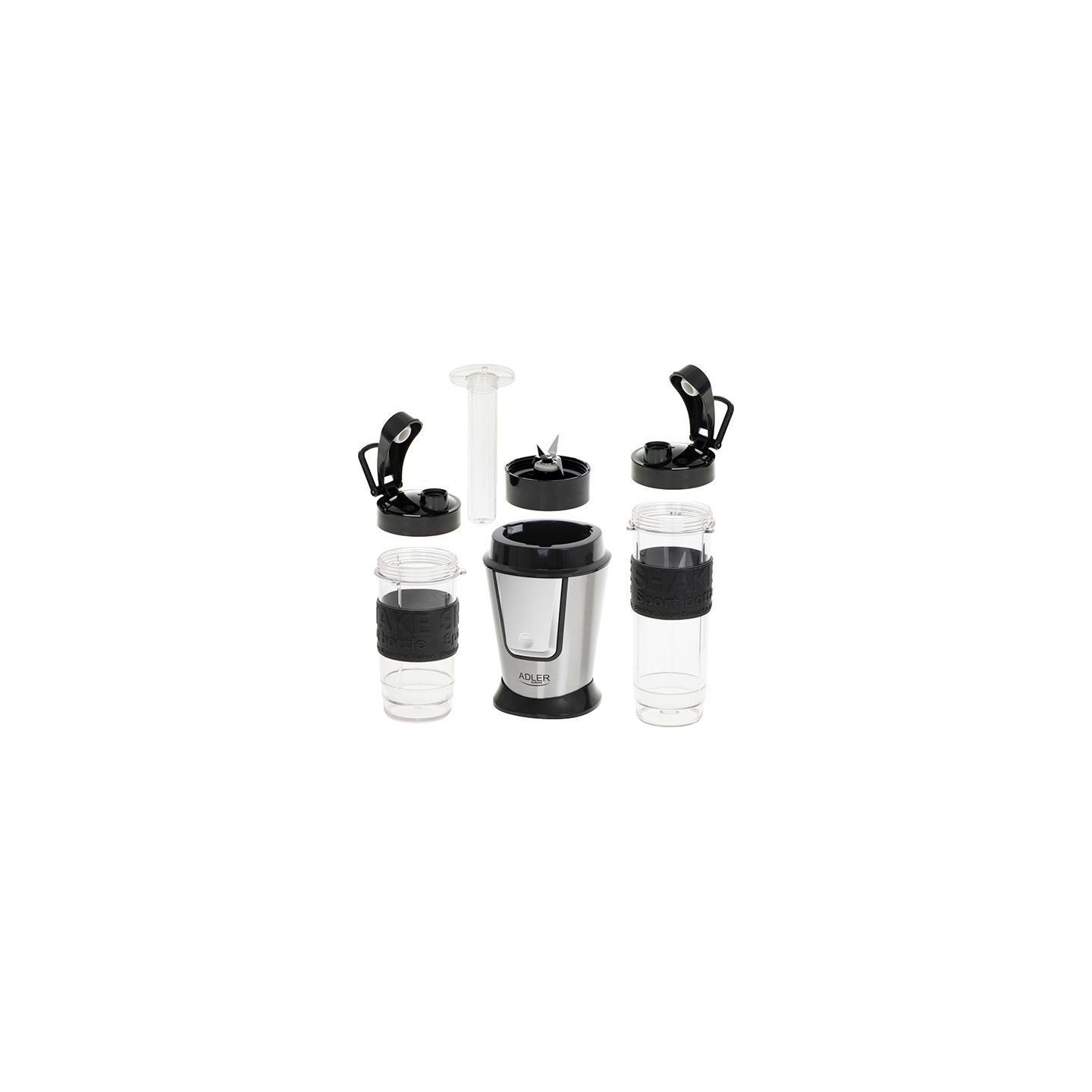 Adler | Blender | AD 4081 | Tabletop | 800 W | Jar material BPA Free Plastic | Jar capacity 0.4 + 0.57 L | Ice crushing | Black/