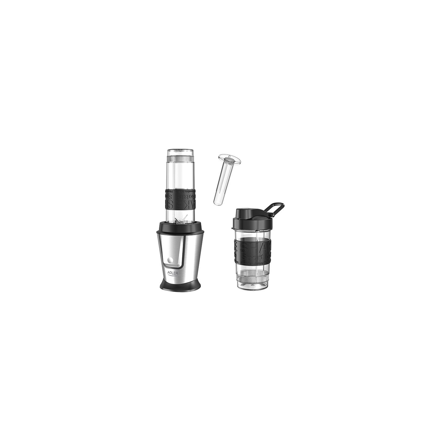 Adler | Blender | AD 4081 | Tabletop | 800 W | Jar material BPA Free Plastic | Jar capacity 0.4 + 0.57 L | Ice crushing | Black/