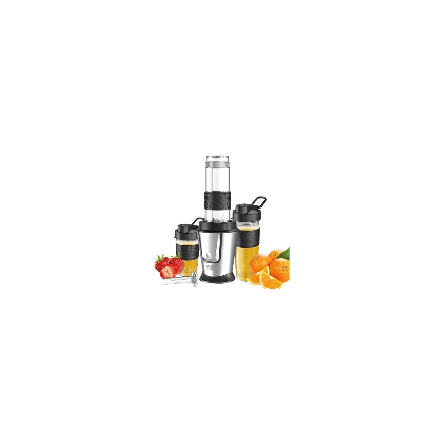 Adler | Blender | AD 4081 | Tabletop | 800 W | Jar material BPA Free Plastic | Jar capacity 0.4 + 0.57 L | Ice crushing | Black/