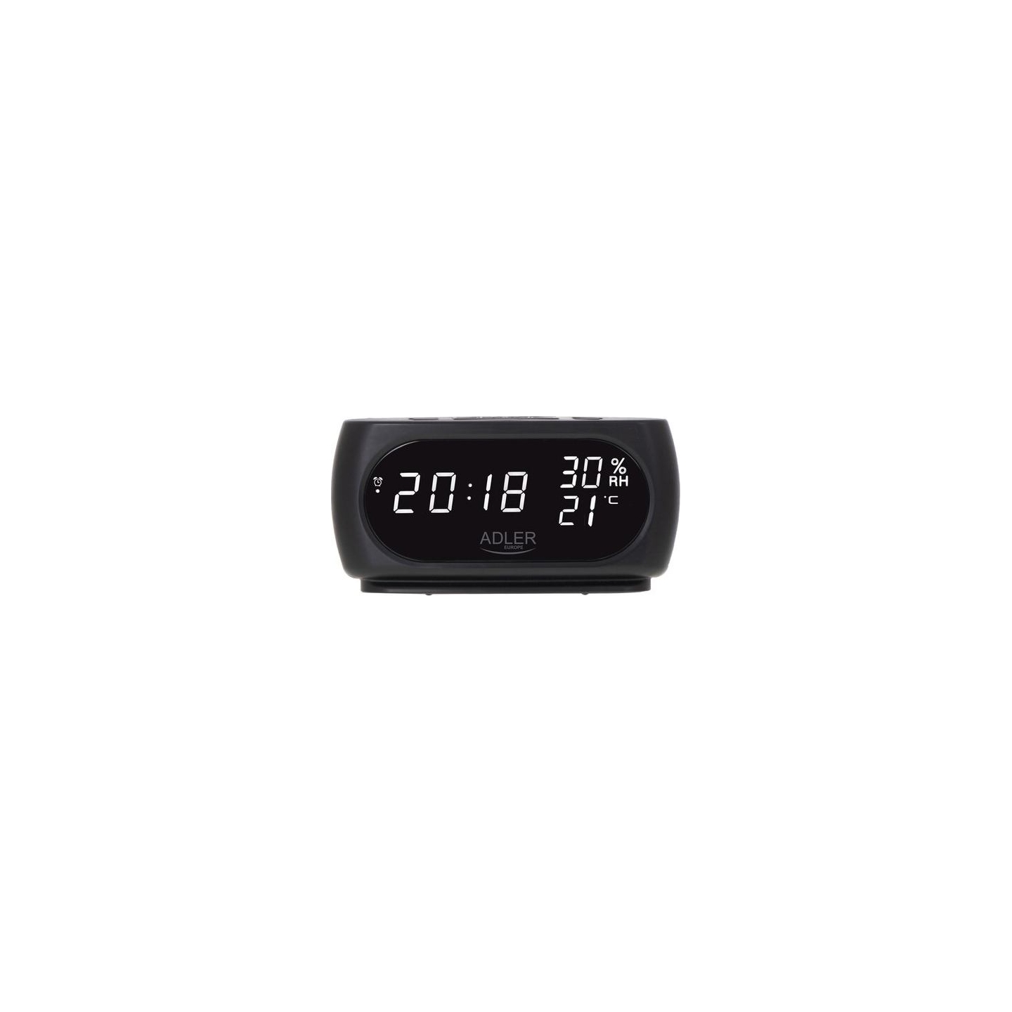 Adler | Clock with Thermometer | AD 1186 | Black