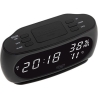 Adler | Clock with Thermometer | AD 1186 | Black