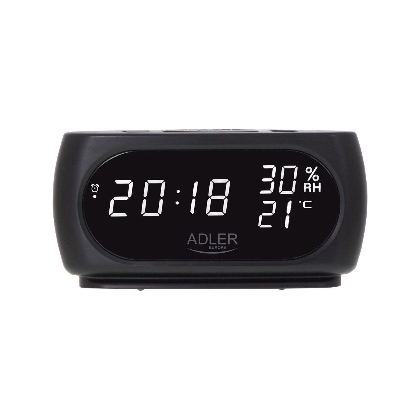 Adler | Clock with Thermometer | AD 1186 | Black