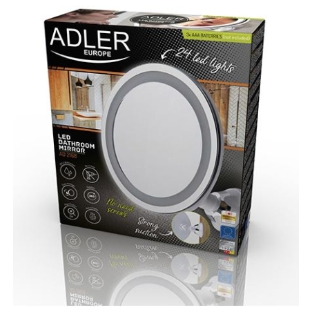 Adler | Bathroom Mirror | AD 2168 | 20 cm | LED mirror | White