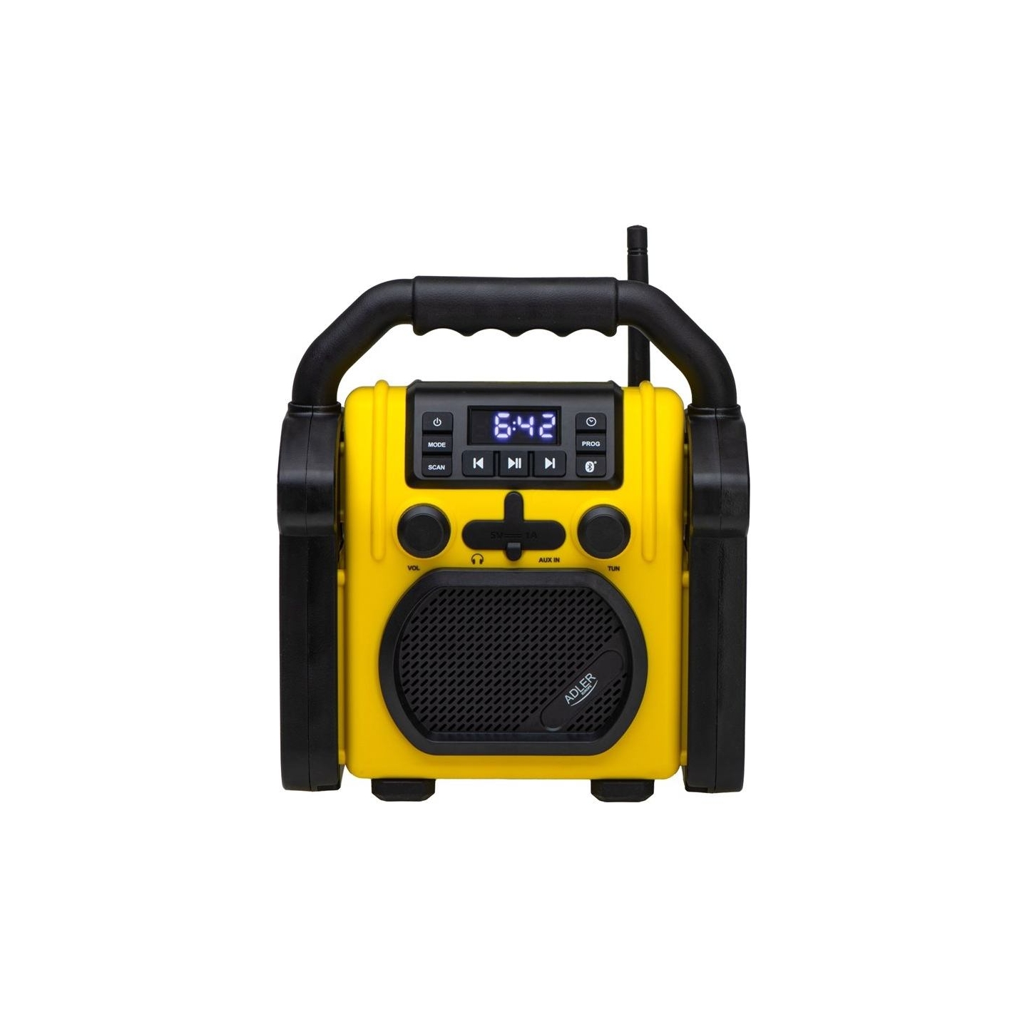 Adler | Construction radio with Bluetooth | AD 1911 | AUX in | Black/Yellow