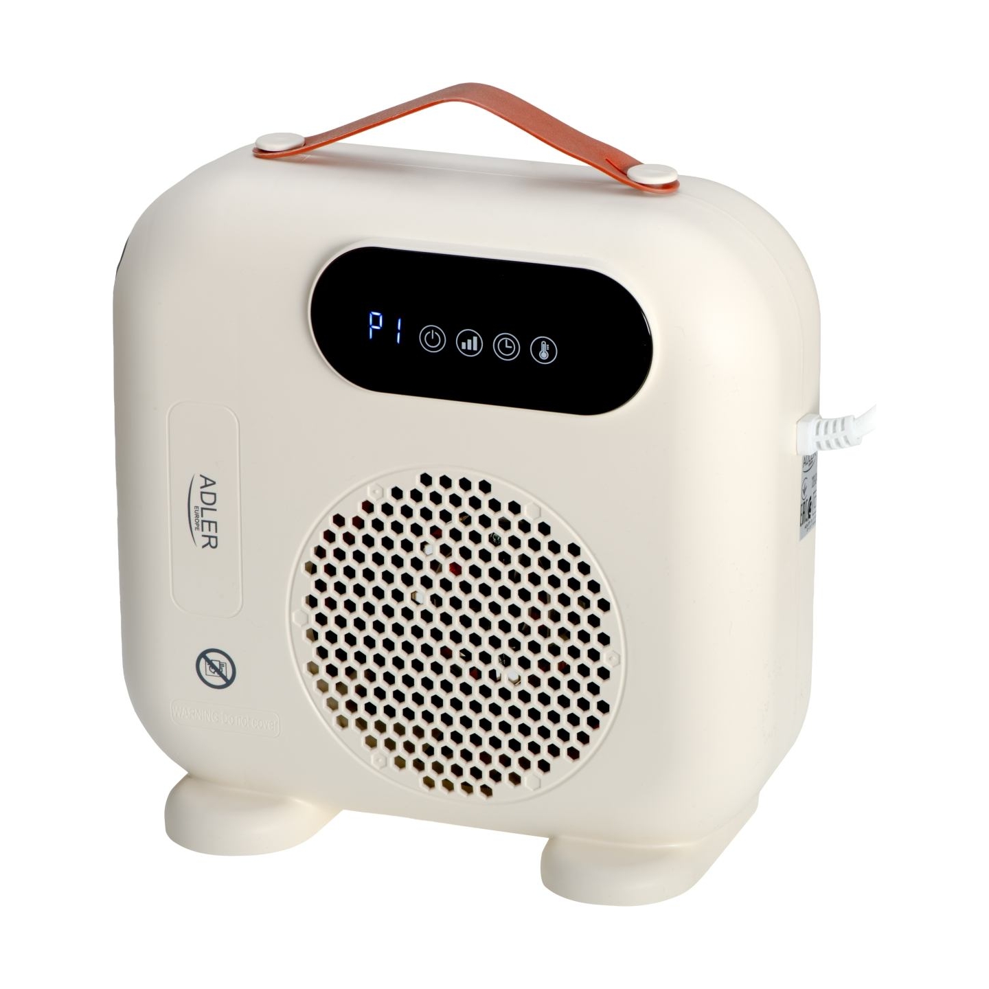 Adler LED Fan Heater with Remote Control | AD 7756 | Fan heater | 2000 W | Beige | IPX0